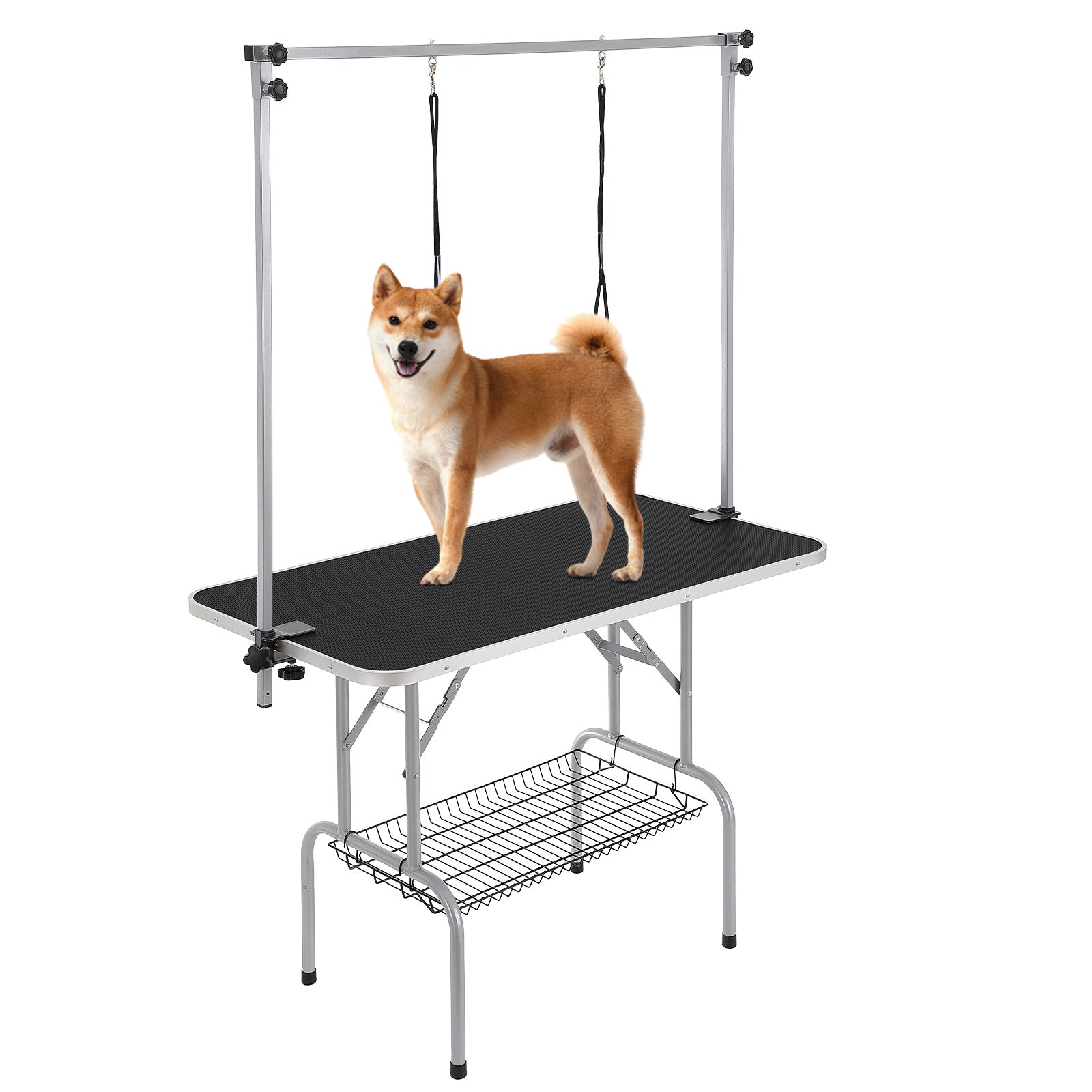 Foldable Pet Grooming Table Two Arms With Clamp, 46'', Bearing 330lbs