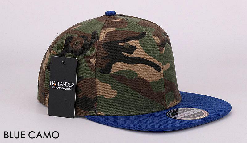 HATLANDER Camouflage Snapback Polyester Cap Blank Flat Camo Baseball Cap