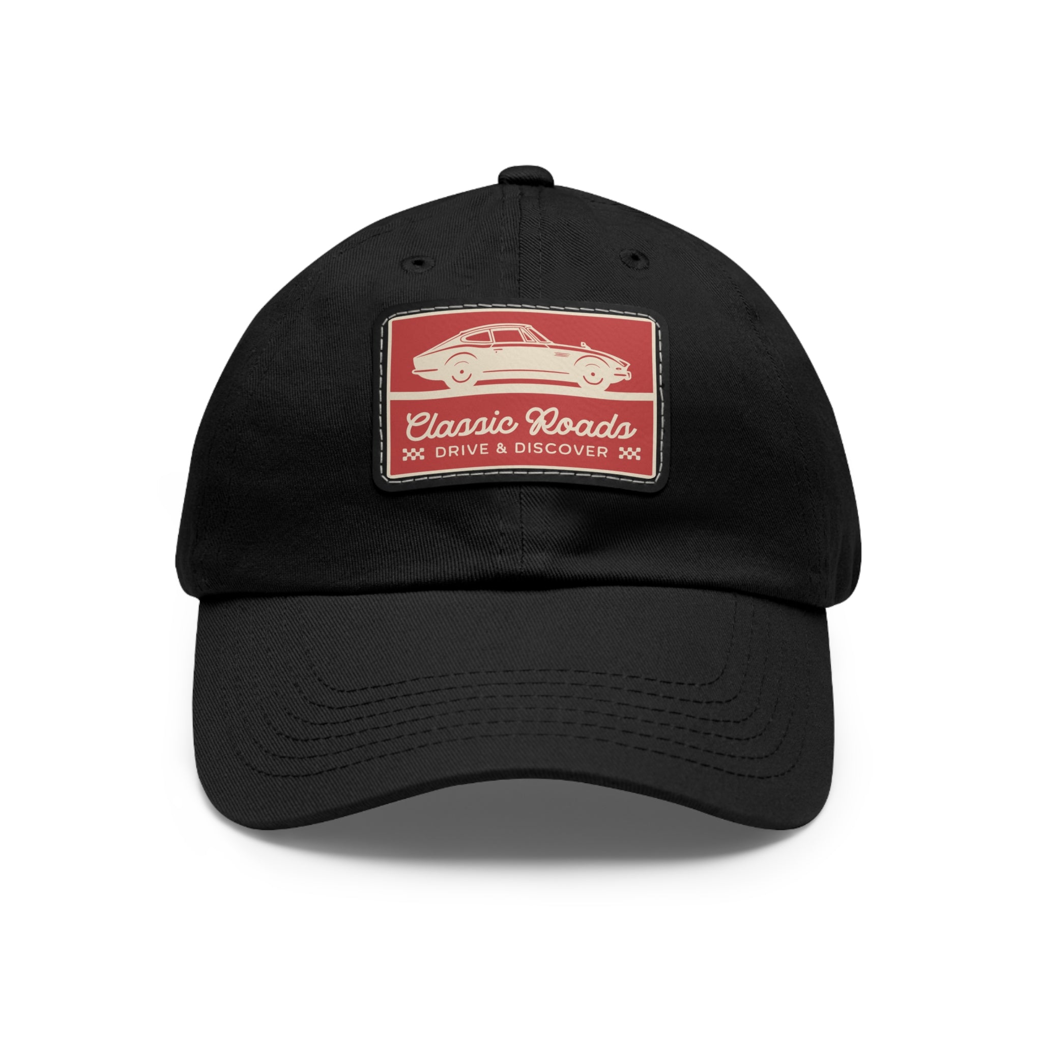 Classic Car Dad Hat with Leather Patch