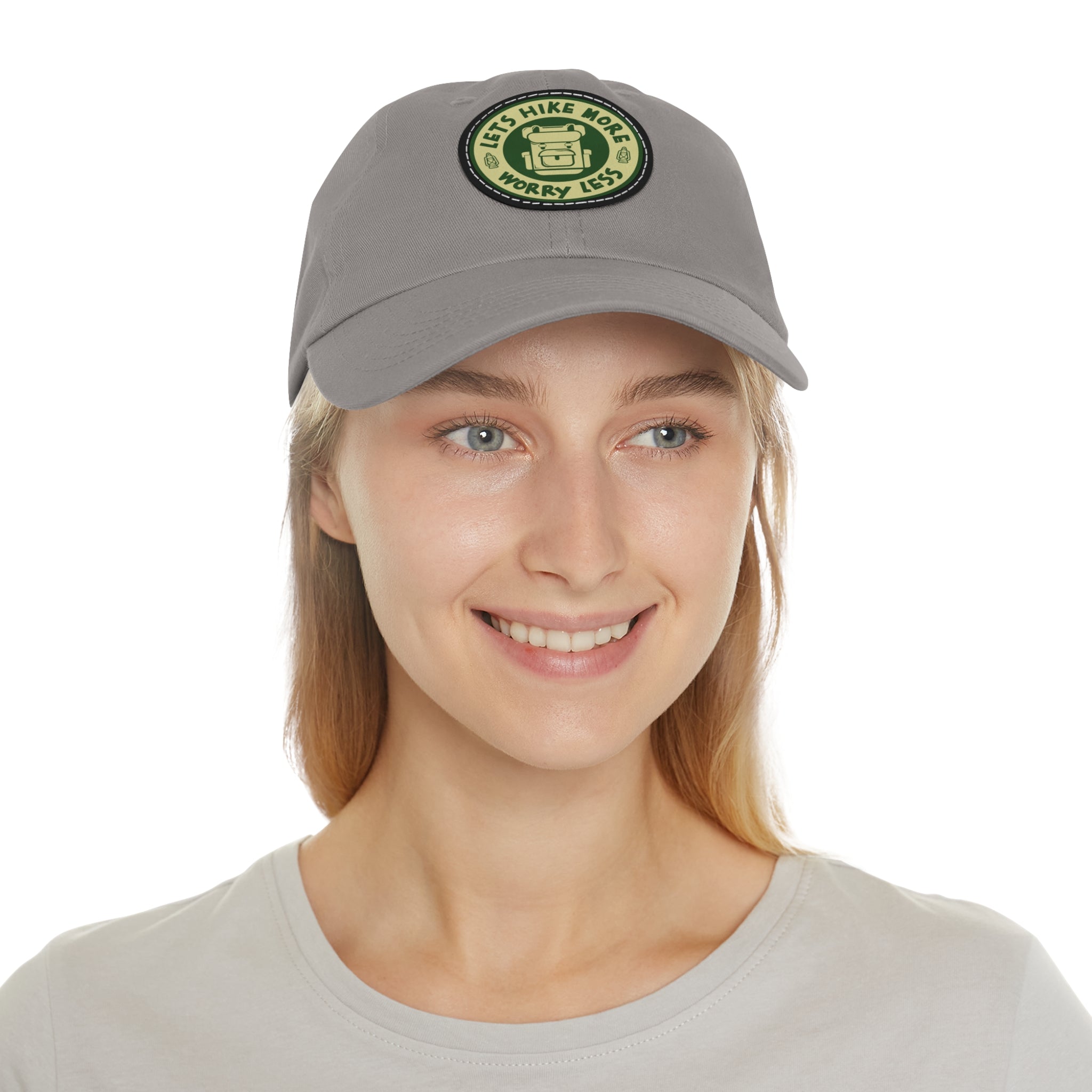 Hat with Leather Patch (Round) - Hiking