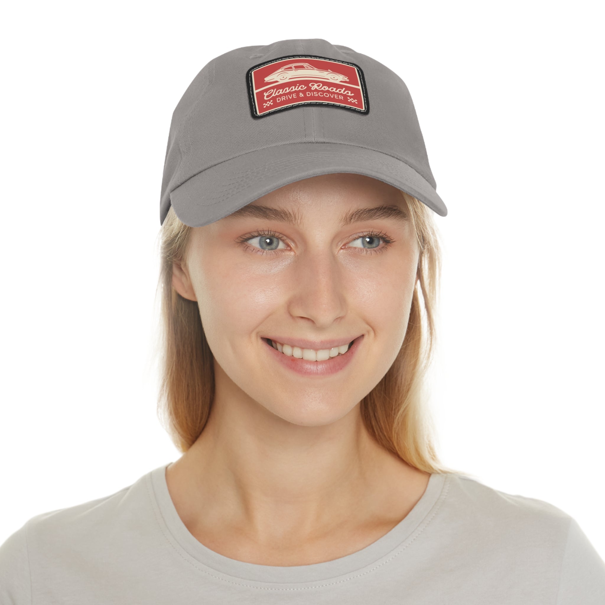 Classic Car Dad Hat with Leather Patch