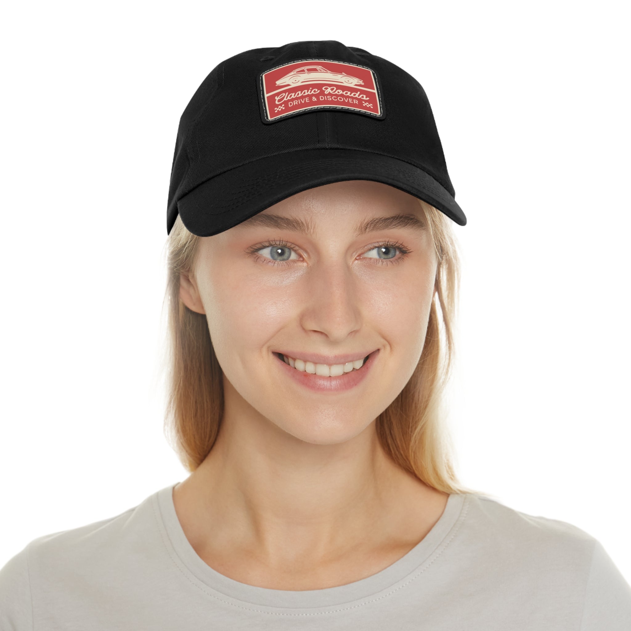 Classic Car Dad Hat with Leather Patch