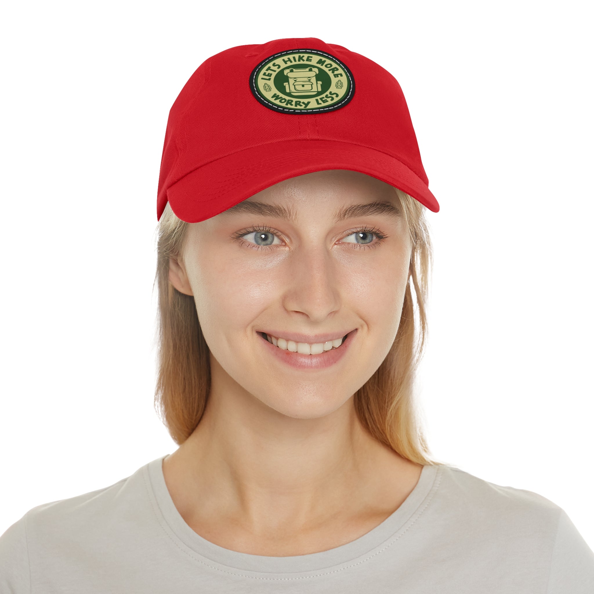 Hat with Leather Patch (Round) - Hiking