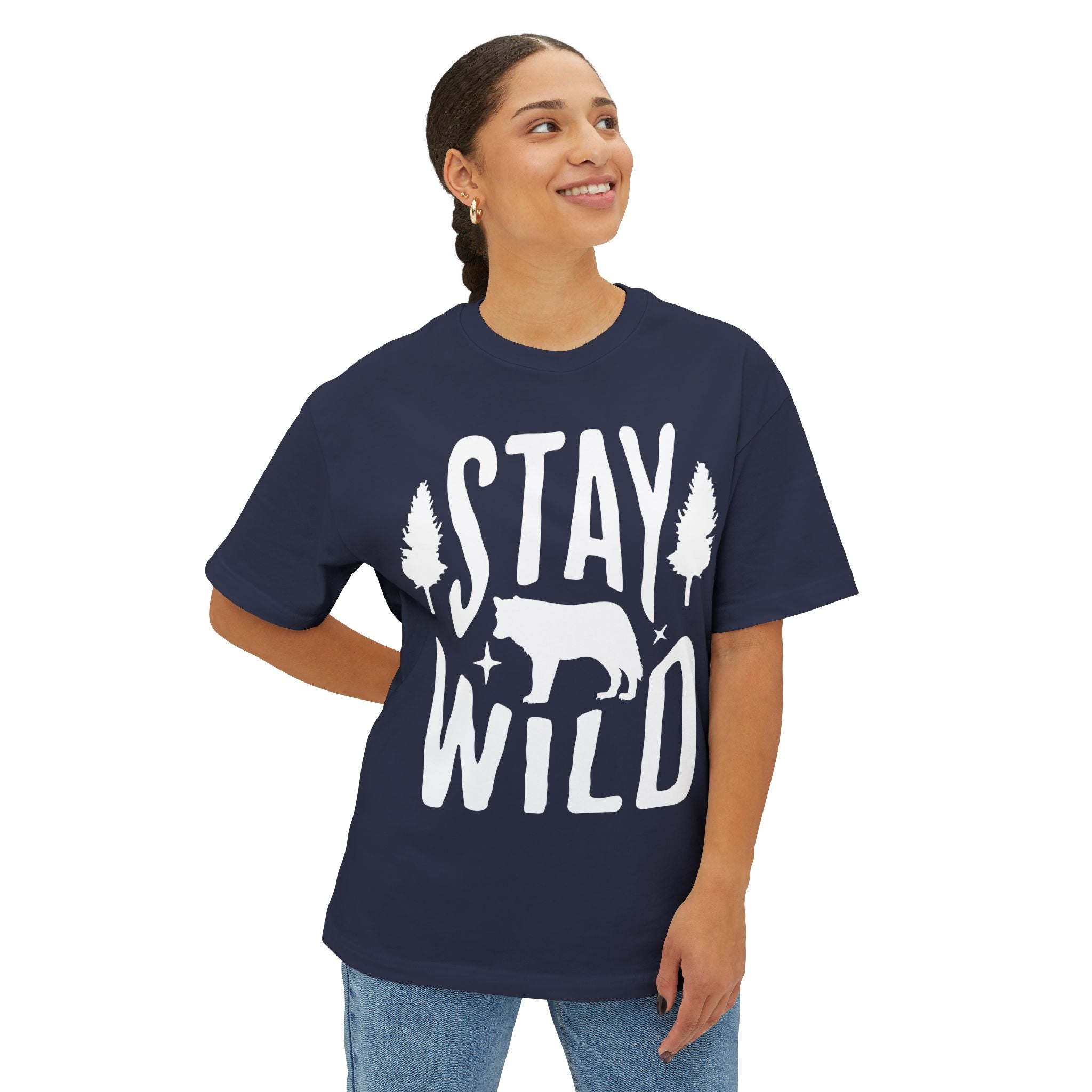 Unisex Oversized Boxy Tee - Stay Wild