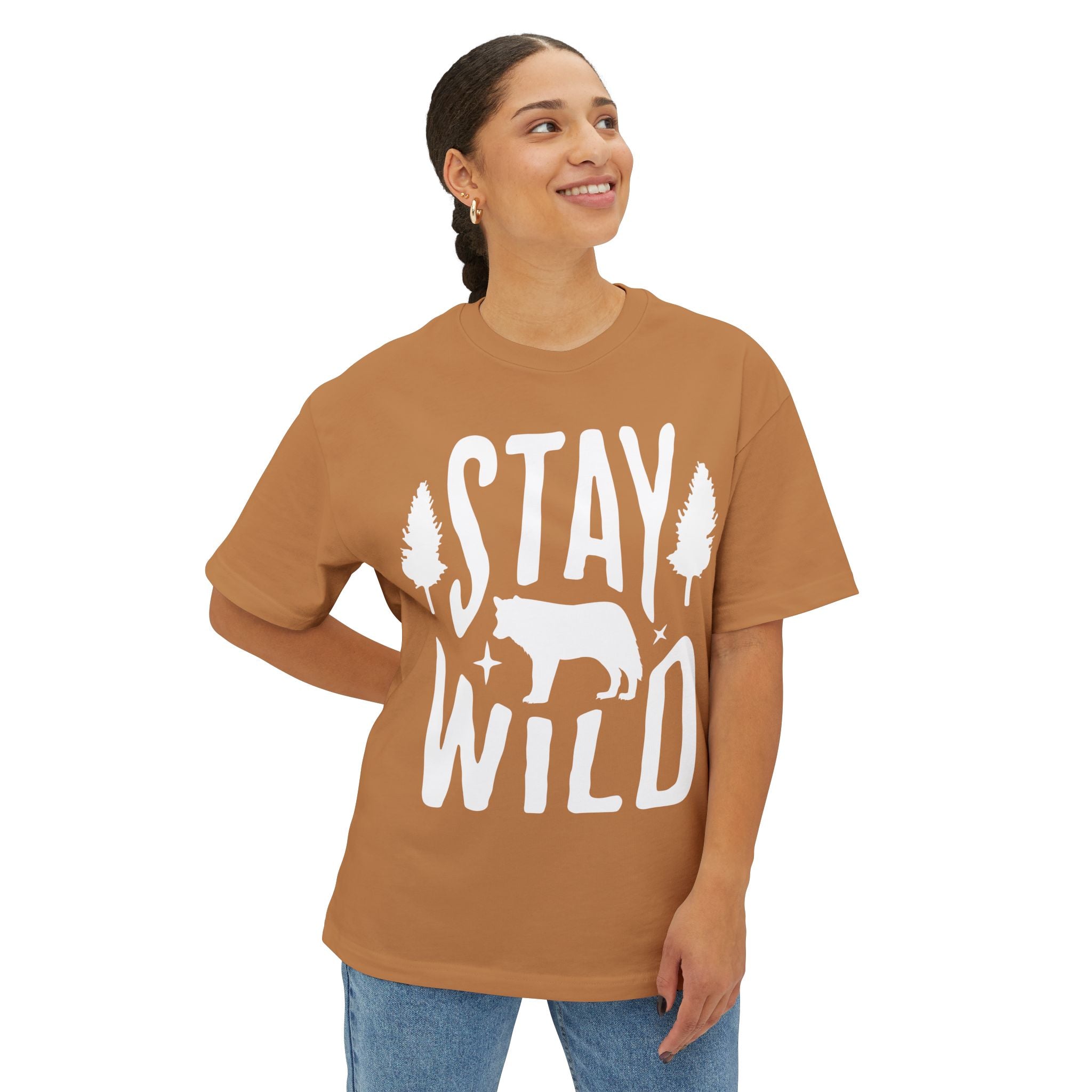 Unisex Oversized Boxy Tee - Stay Wild