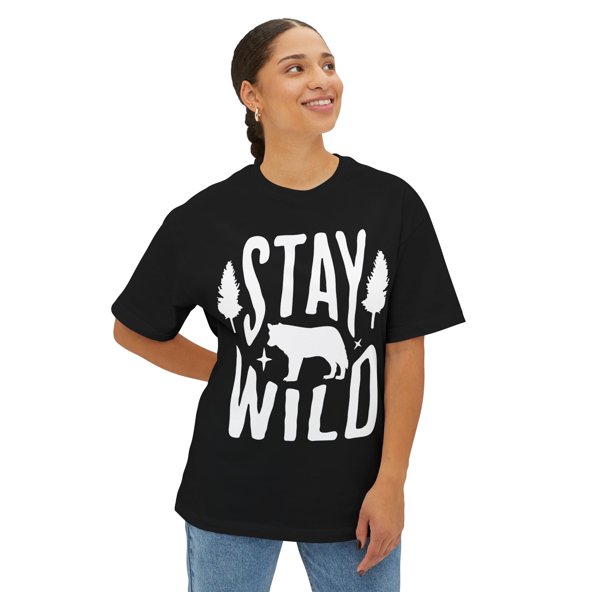 Unisex Oversized Boxy Tee - Stay Wild