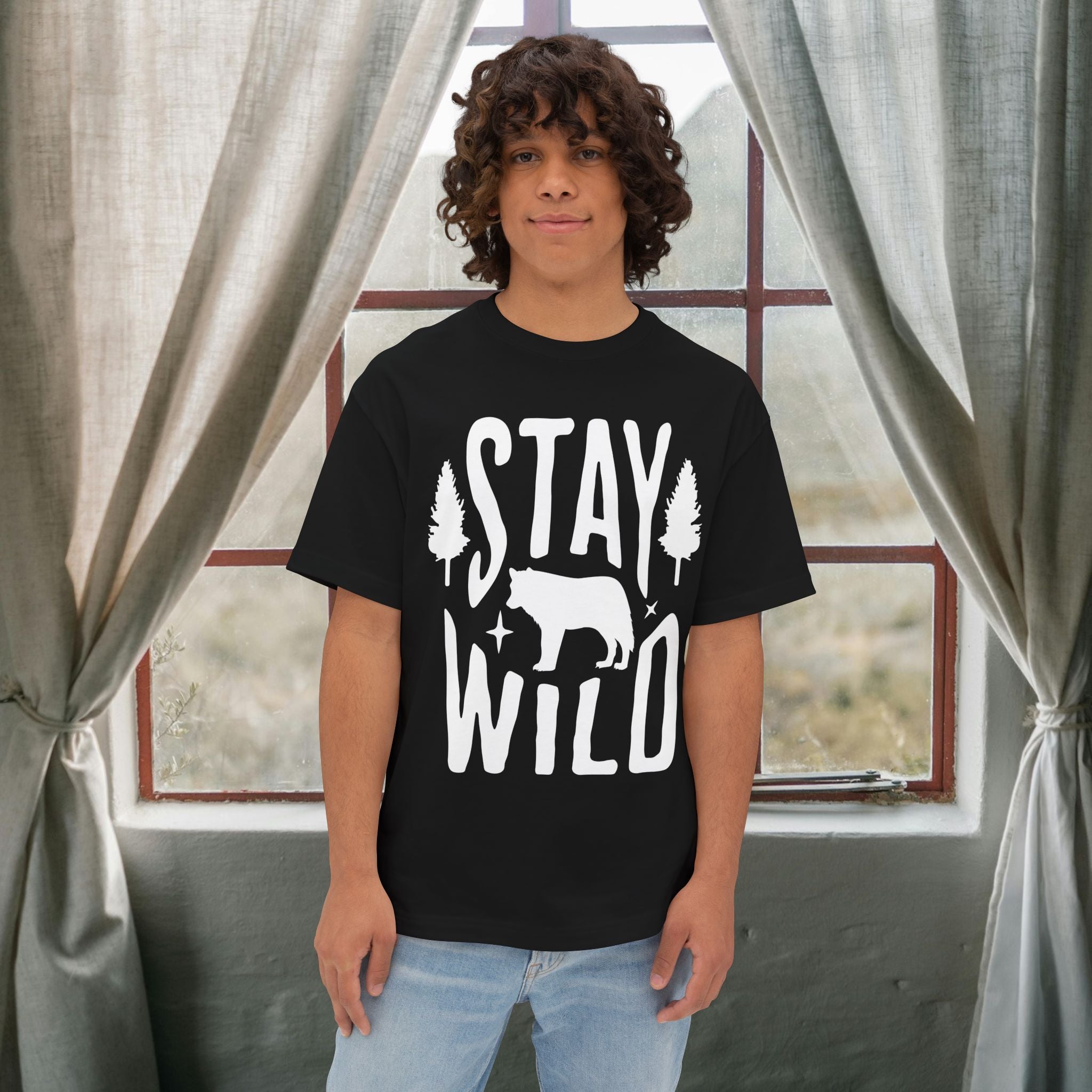 Unisex Oversized Boxy Tee - Stay Wild