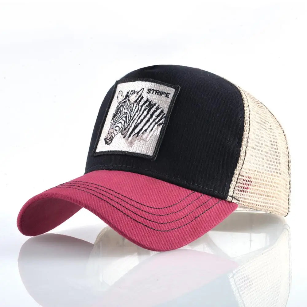 Embroidered Snapback  Breathable Mesh Baseball Cap