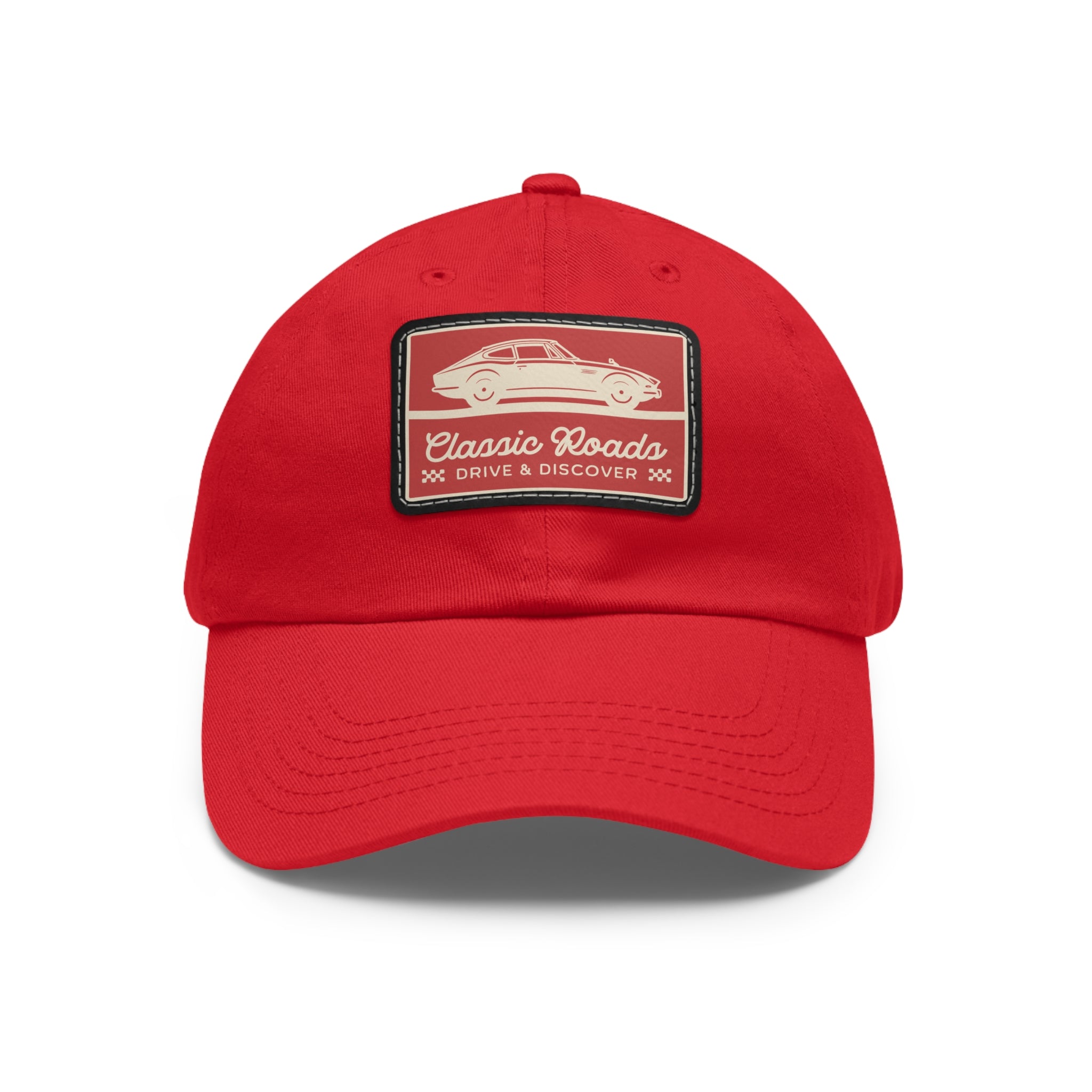 Classic Car Dad Hat with Leather Patch