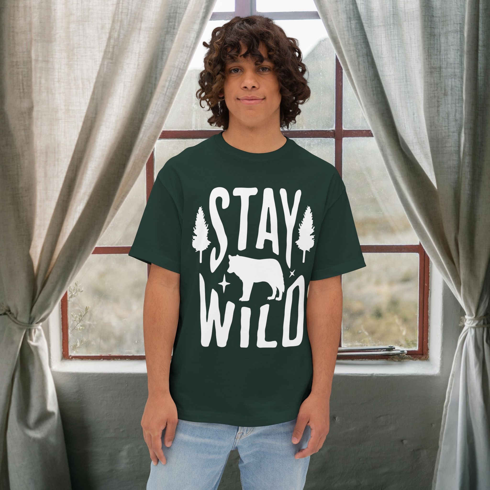 Unisex Oversized Boxy Tee - Stay Wild