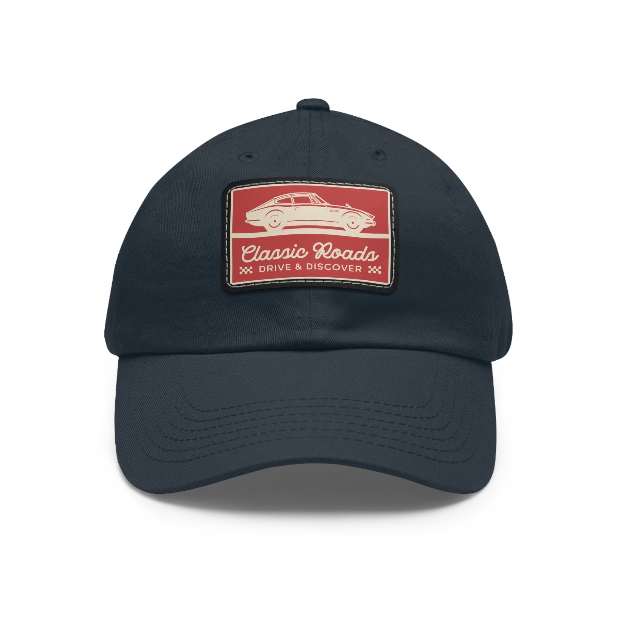 Classic Car Dad Hat with Leather Patch