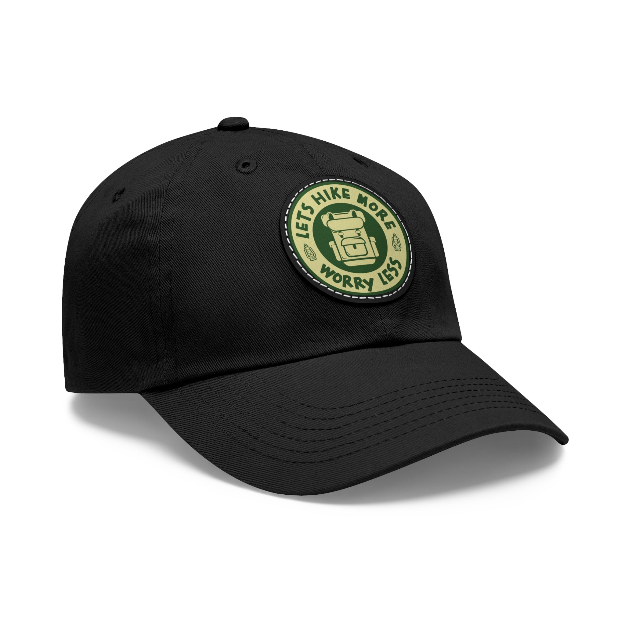 Hat with Leather Patch (Round) - Hiking