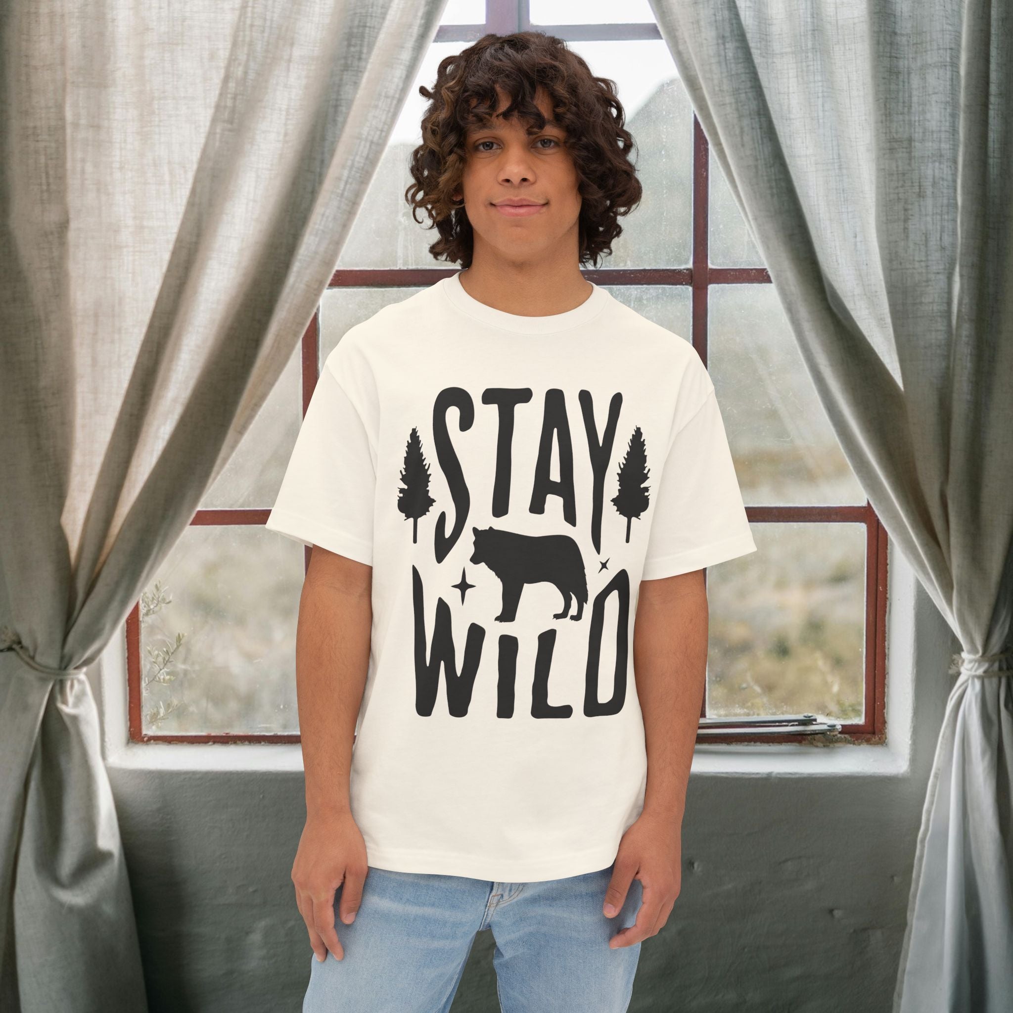 Unisex Oversized Boxy Tee - Stay Wild