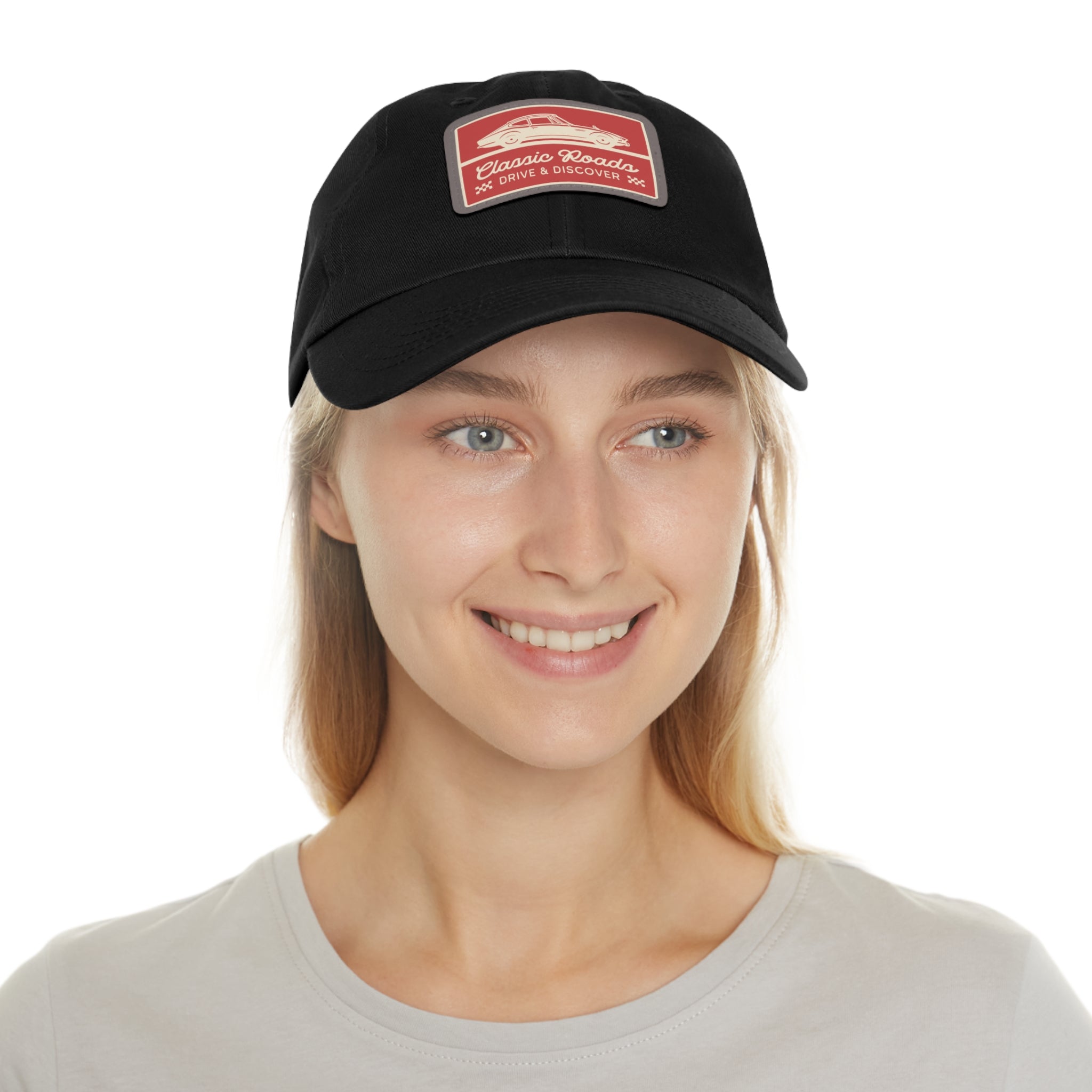 Classic Car Dad Hat with Leather Patch