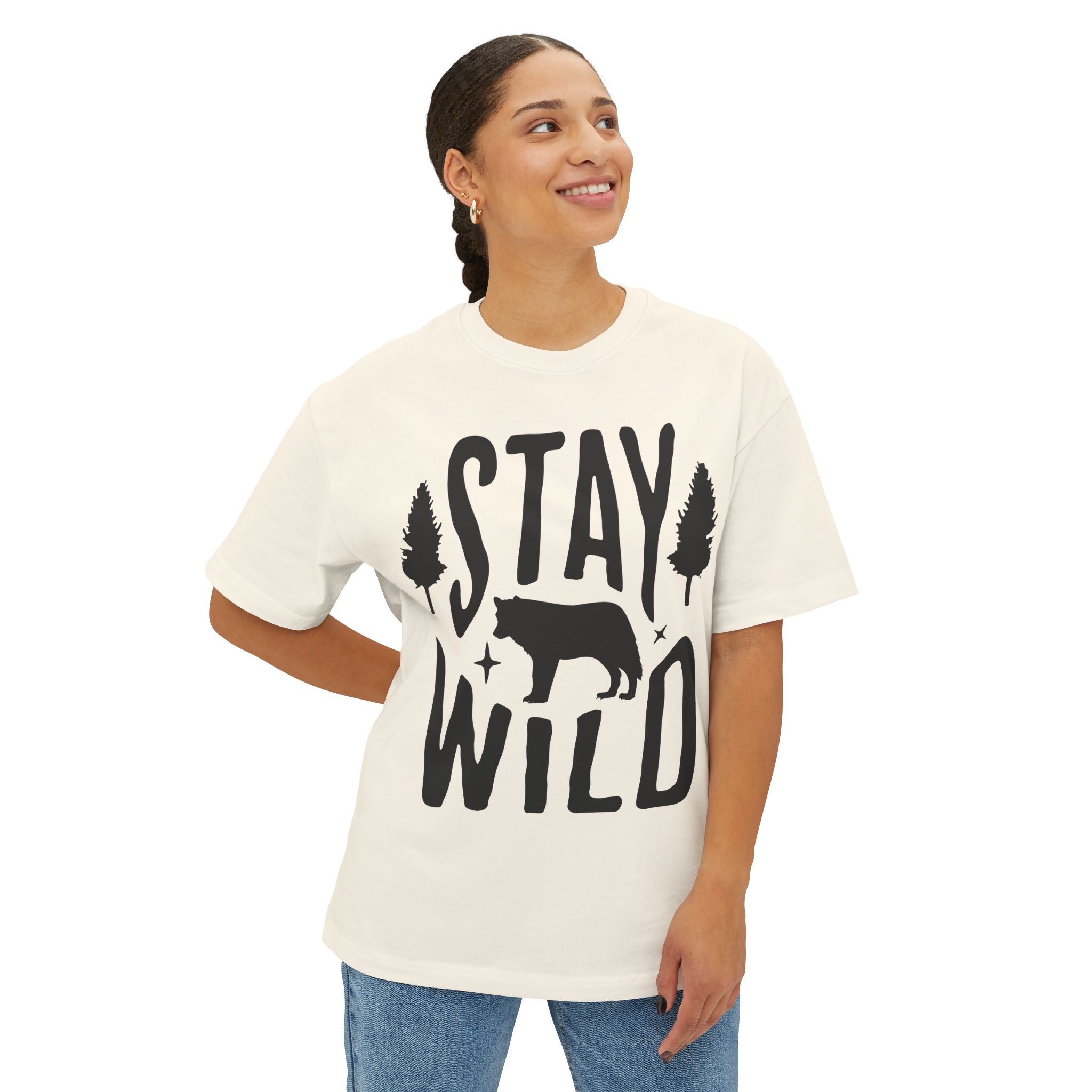 Unisex Oversized Boxy Tee - Stay Wild