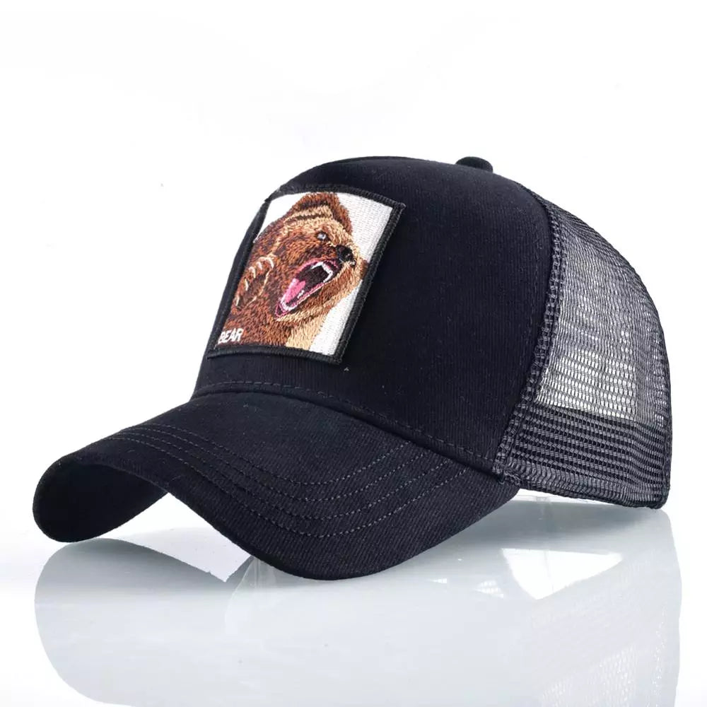 Embroidered Snapback  Breathable Mesh Baseball Cap