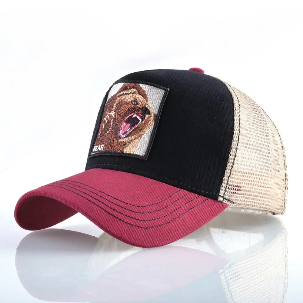 Embroidered Snapback  Breathable Mesh Baseball Cap