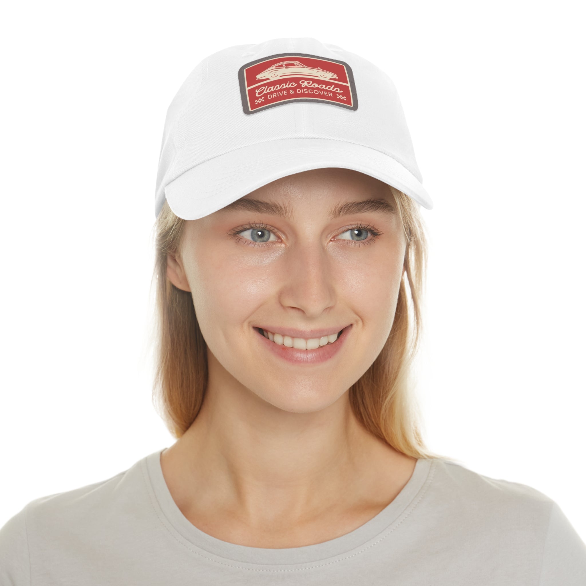 Classic Car Dad Hat with Leather Patch