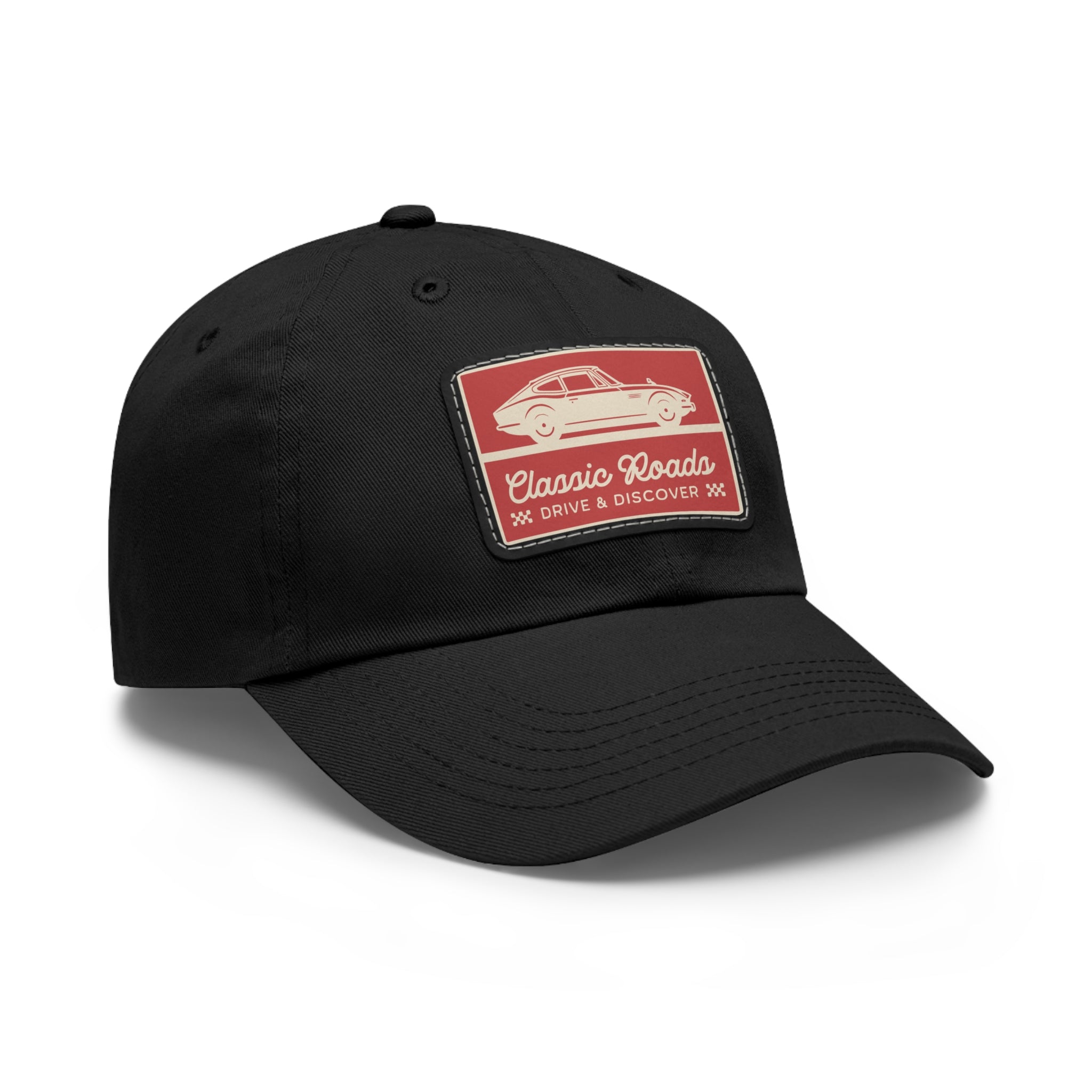 Classic Car Dad Hat with Leather Patch