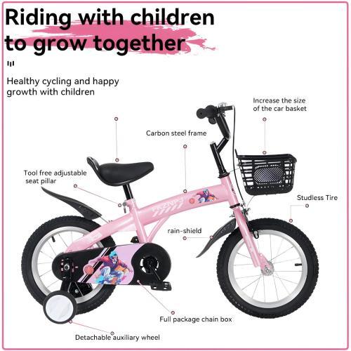 16 Inch Sporty Kids Bike With Training Wheels And Stand