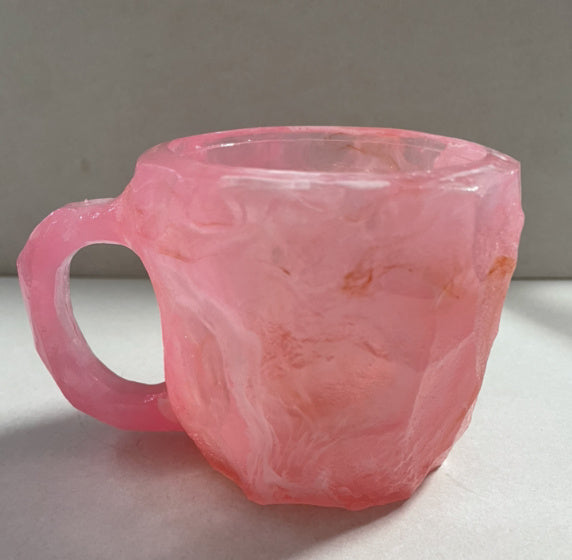 400ml Resin Mineral Crystal Coffee Mugs With Handle