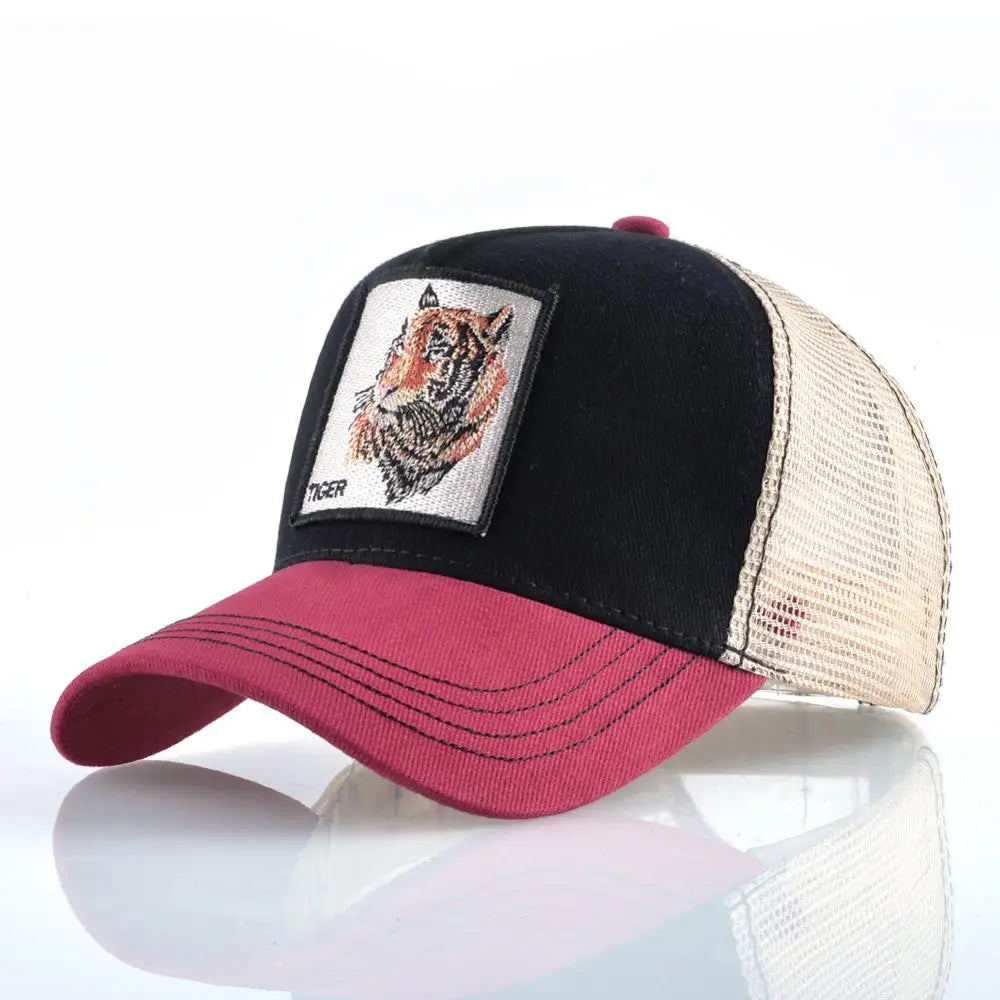 Embroidered Snapback  Breathable Mesh Baseball Cap