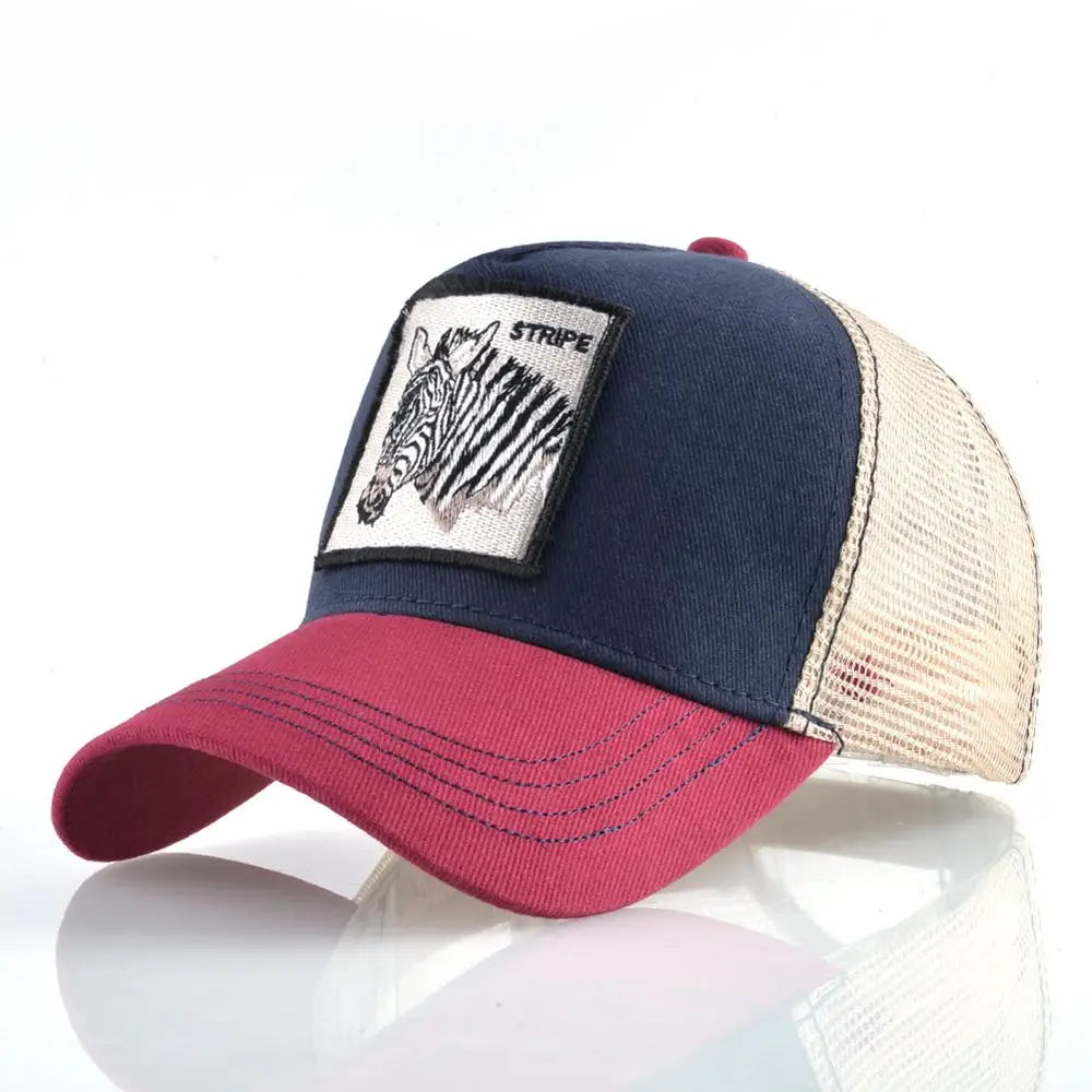 Embroidered Snapback  Breathable Mesh Baseball Cap