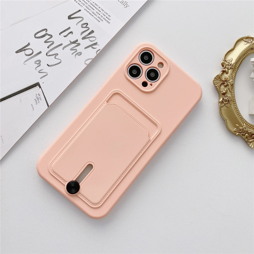 Card Holder Card Silicone Fine Hole Mobile Phone Case