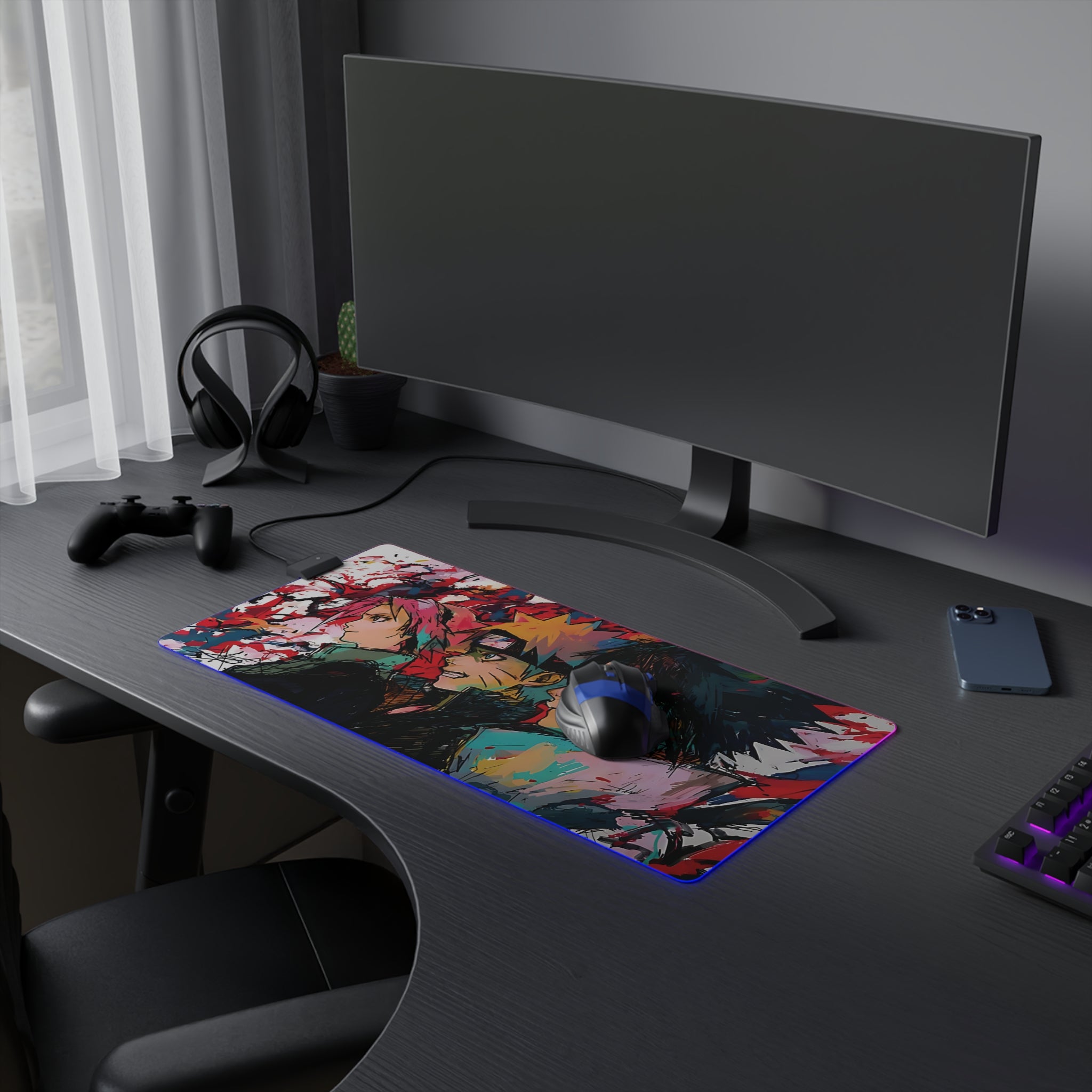 LED Naruto Gaming Mouse Pad