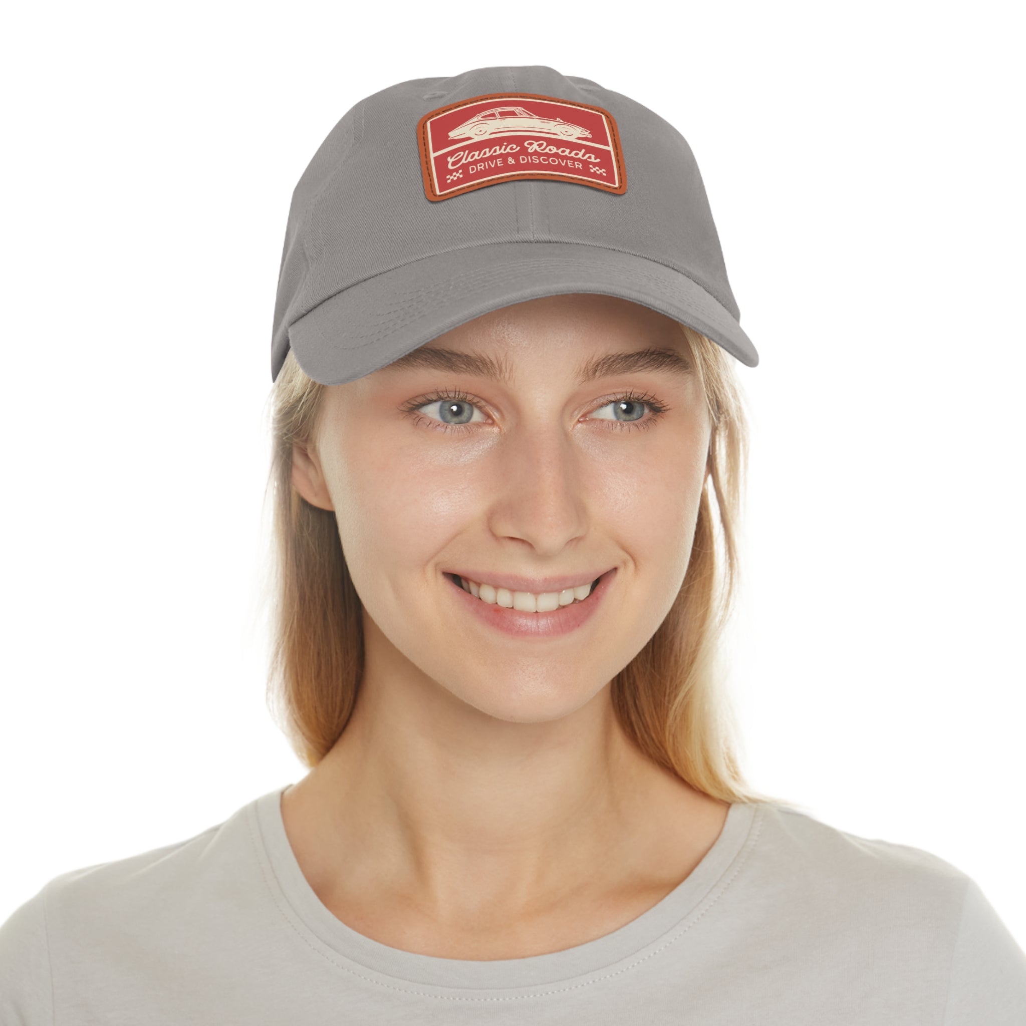 Classic Car Dad Hat with Leather Patch