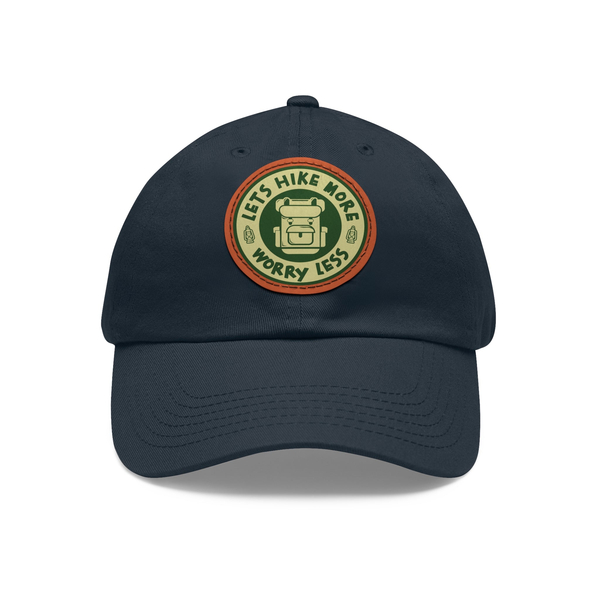 Hat with Leather Patch (Round) - Hiking