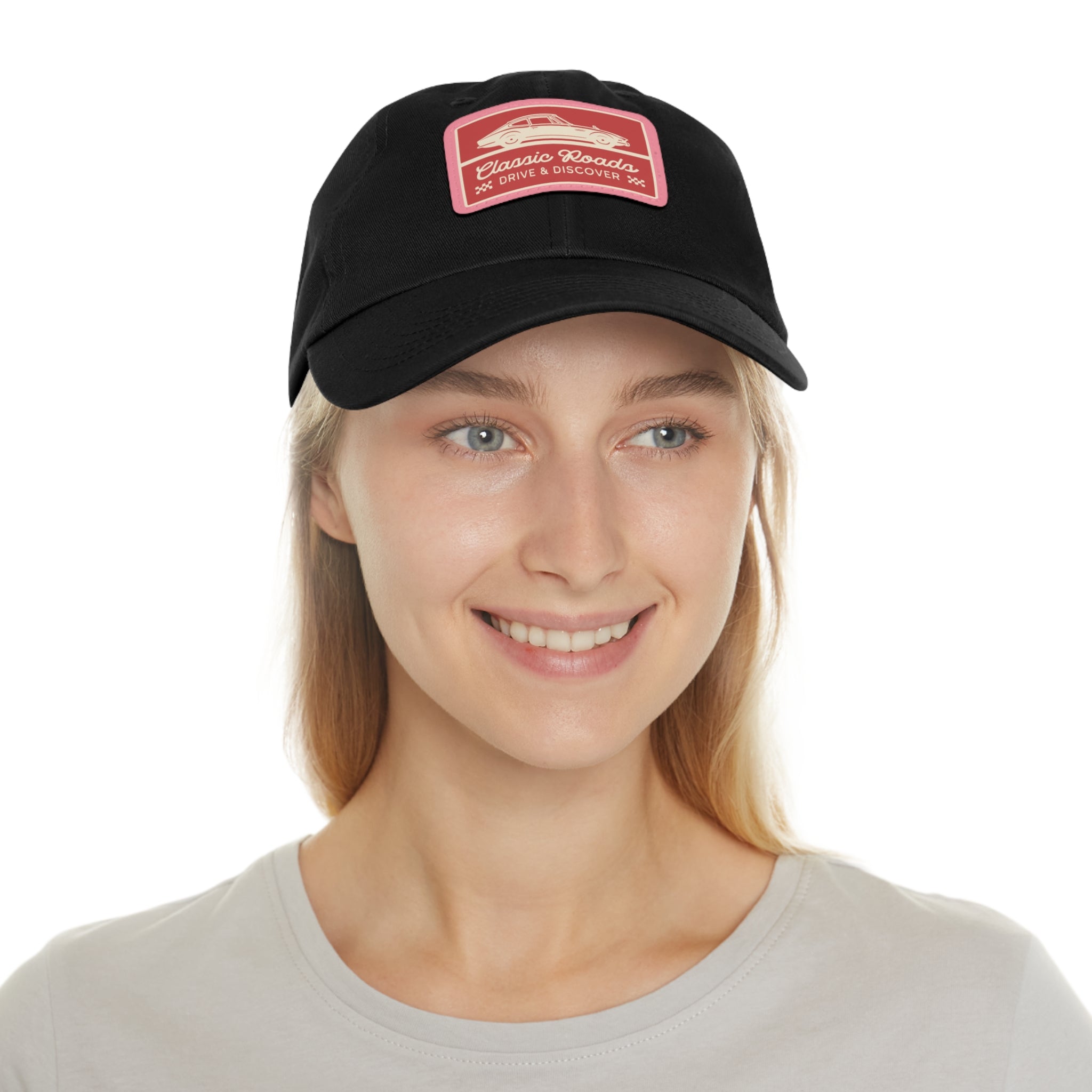 Classic Car Dad Hat with Leather Patch