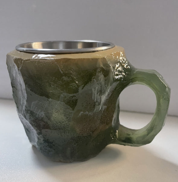 400ml Resin Mineral Crystal Coffee Mugs With Handle