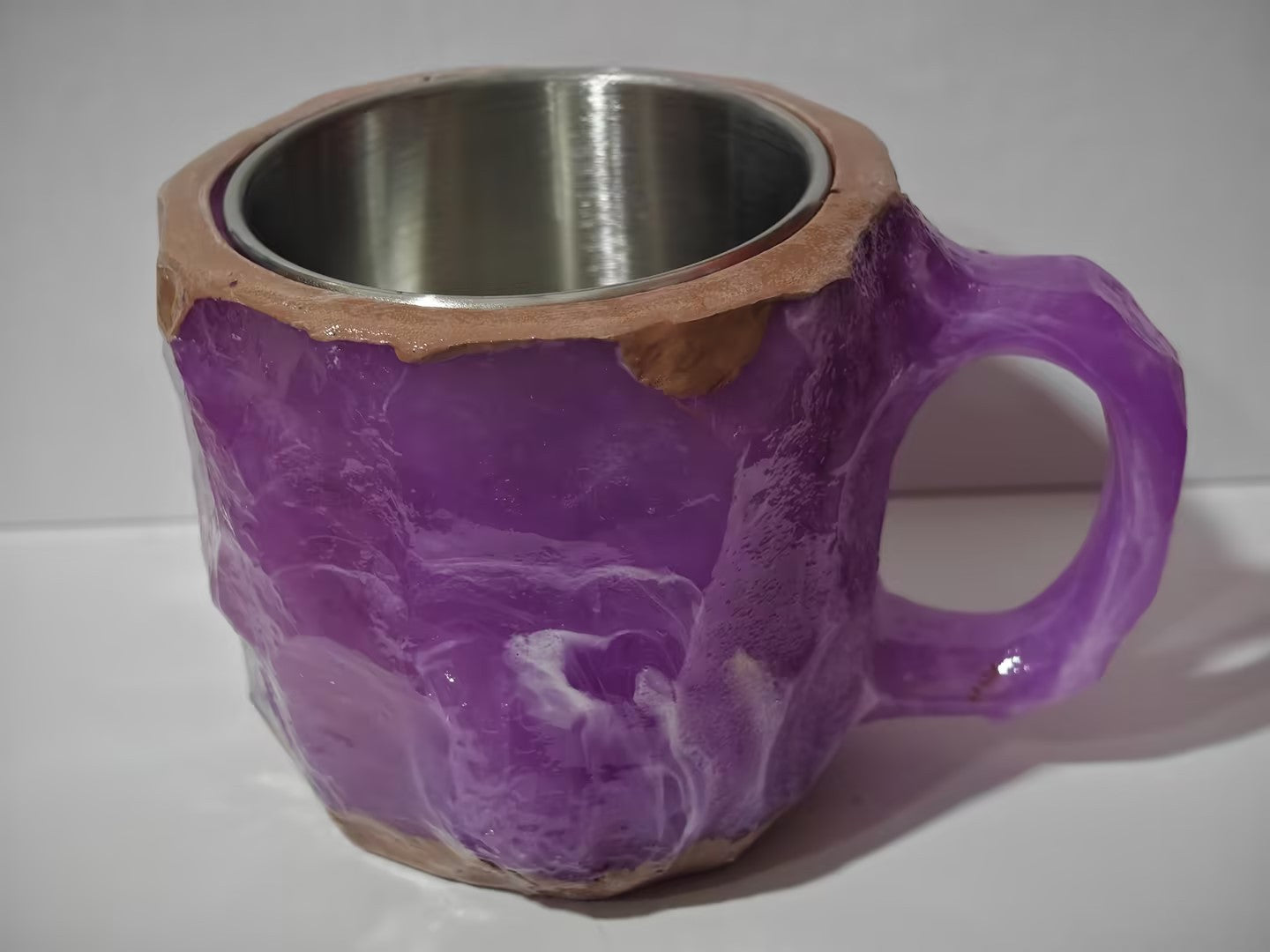 400ml Resin Mineral Crystal Coffee Mugs With Handle