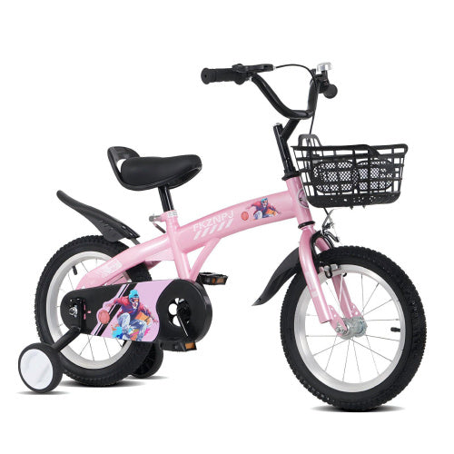 16 Inch Sporty Kids Bike With Training Wheels And Stand