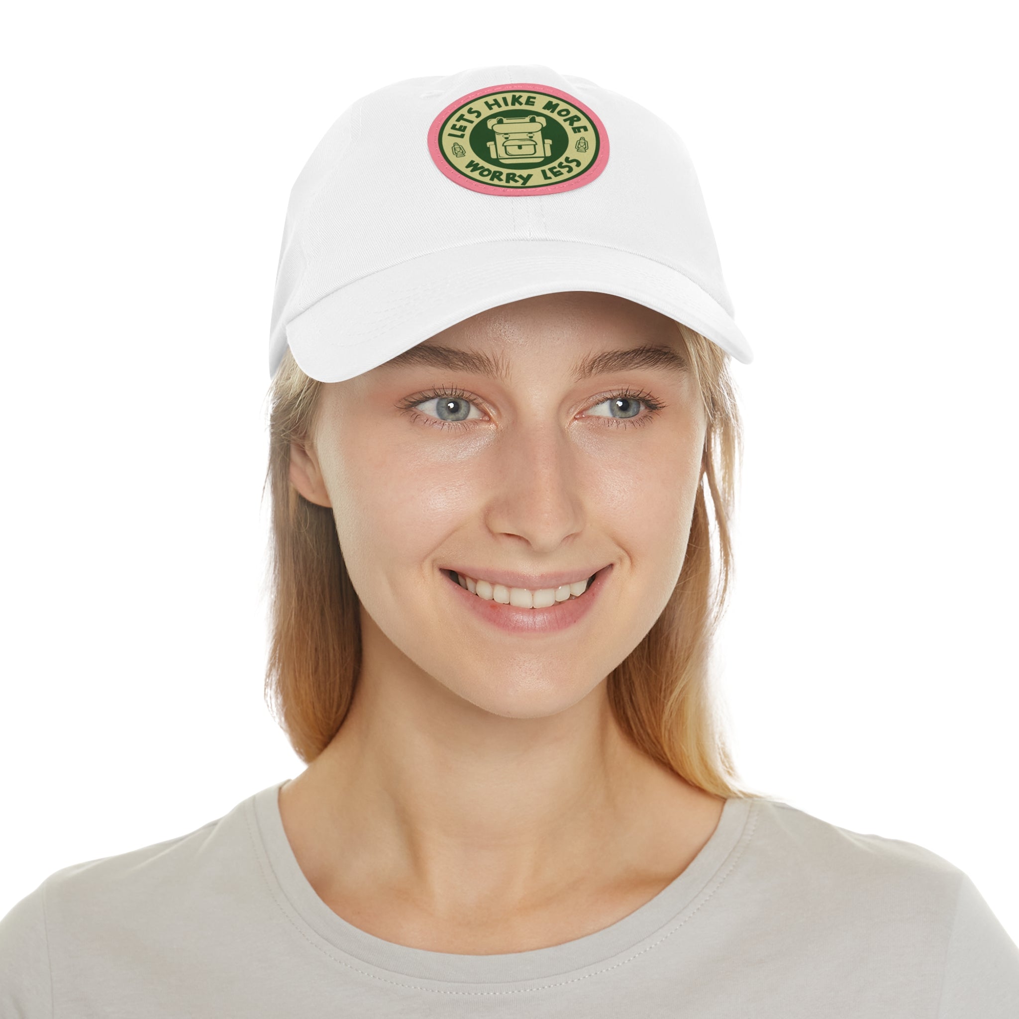 Hat with Leather Patch (Round) - Hiking