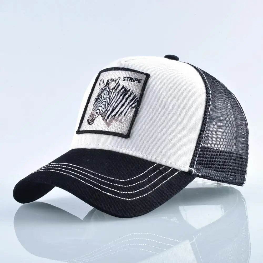 Embroidered Snapback  Breathable Mesh Baseball Cap