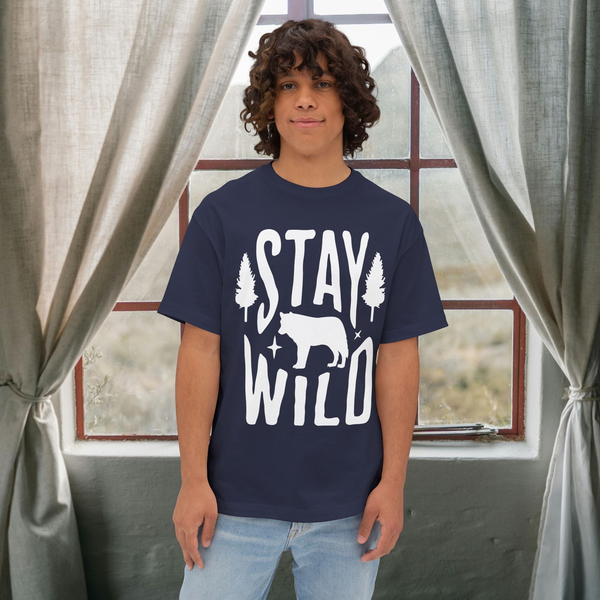 Unisex Oversized Boxy Tee - Stay Wild