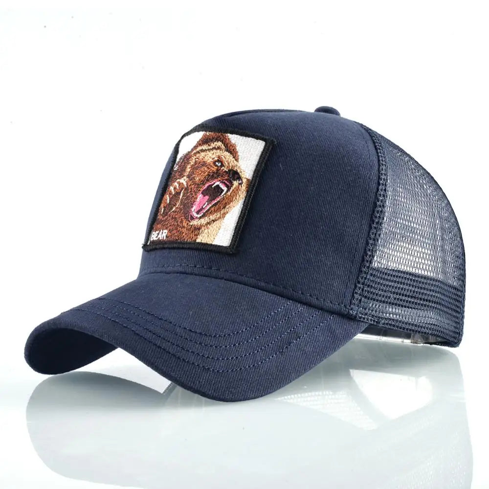 Embroidered Snapback  Breathable Mesh Baseball Cap