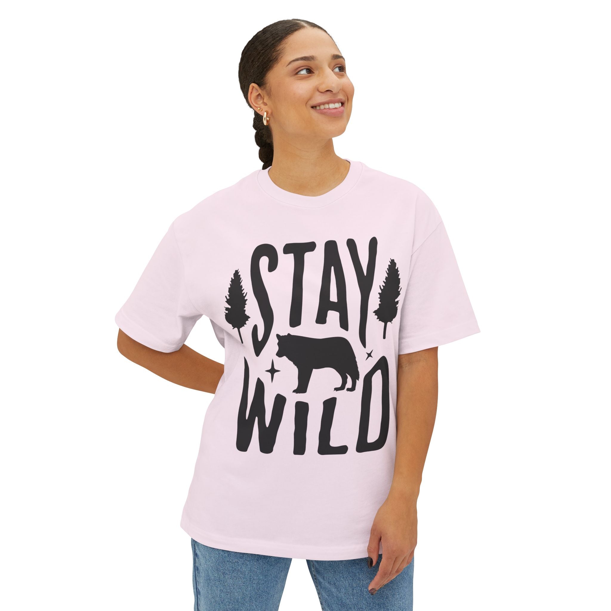 Unisex Oversized Boxy Tee - Stay Wild