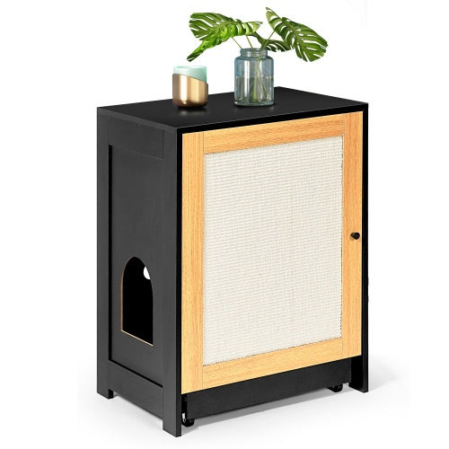 Hidden Cat Litter Box End Table