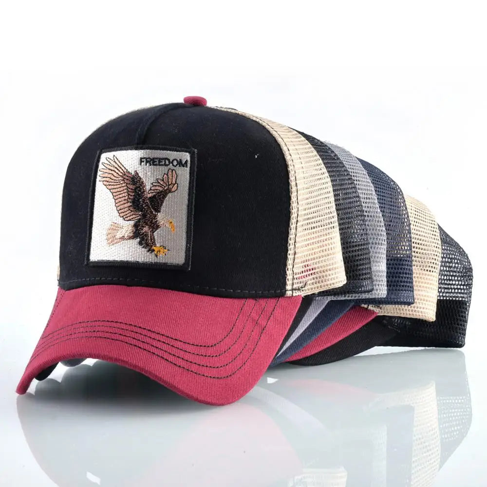 Embroidered Snapback  Breathable Mesh Baseball Cap