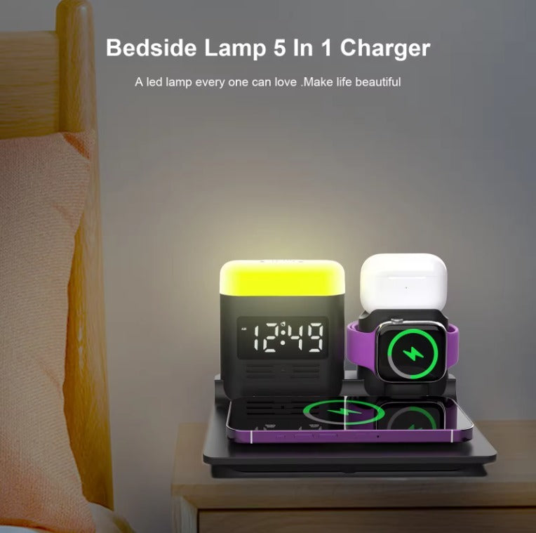 5 In 1 Multifunctional LED Charging Station