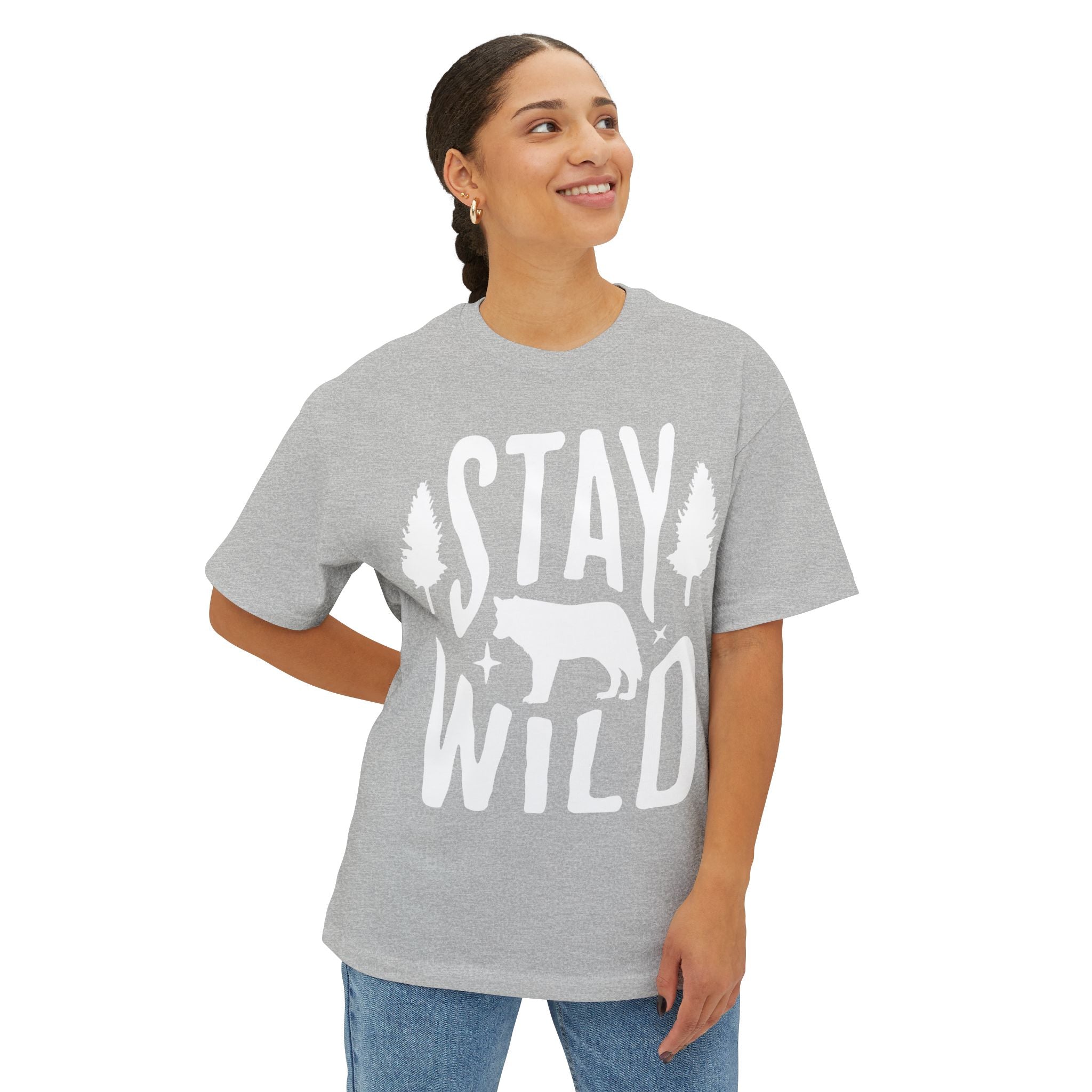 Unisex Oversized Boxy Tee - Stay Wild