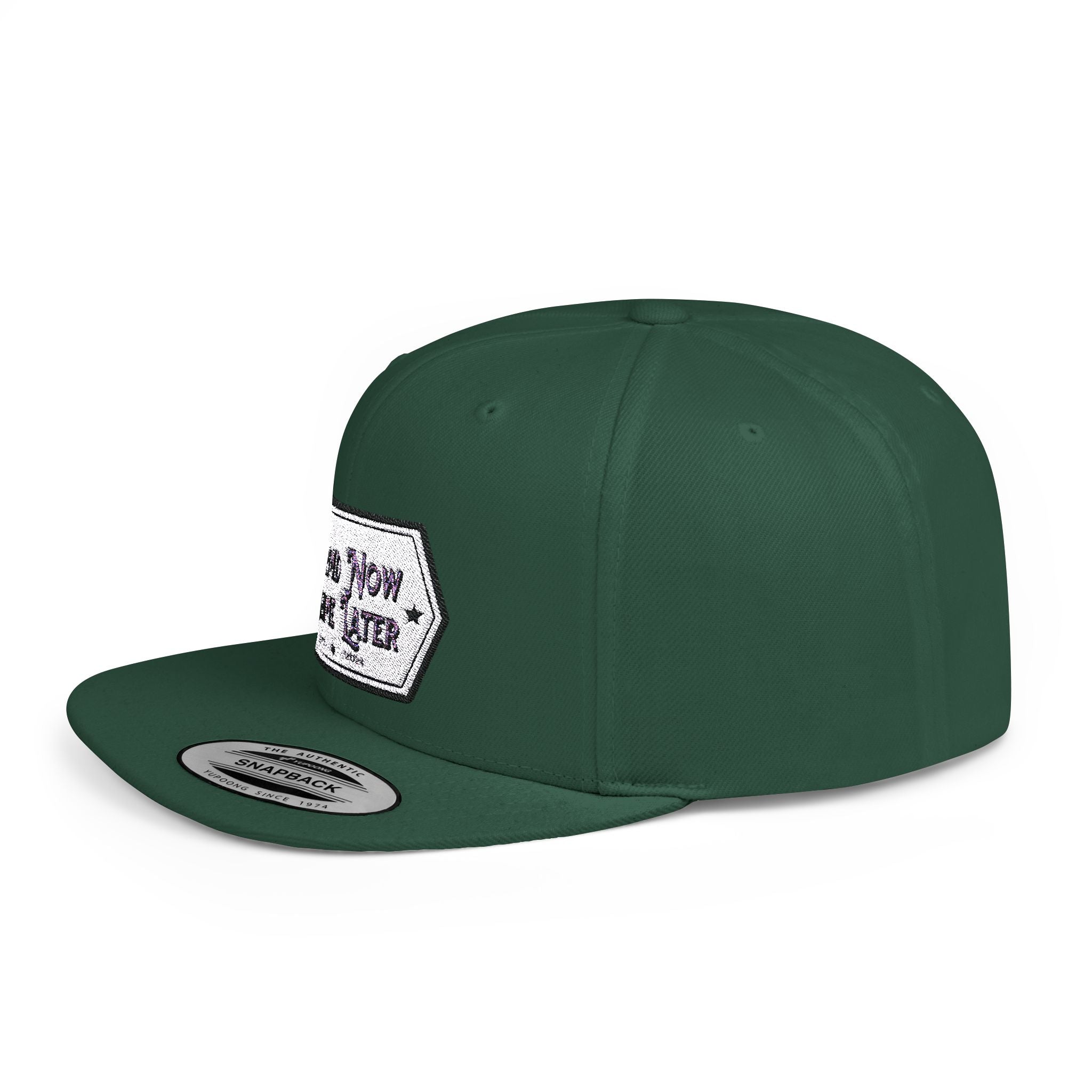 Flat Bill Snapback Cap