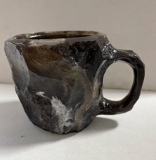 400ml Resin Mineral Crystal Coffee Mugs With Handle