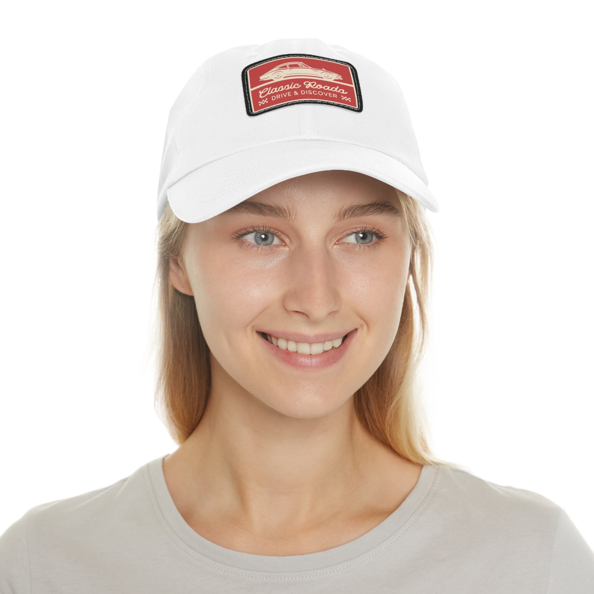 Classic Car Dad Hat with Leather Patch