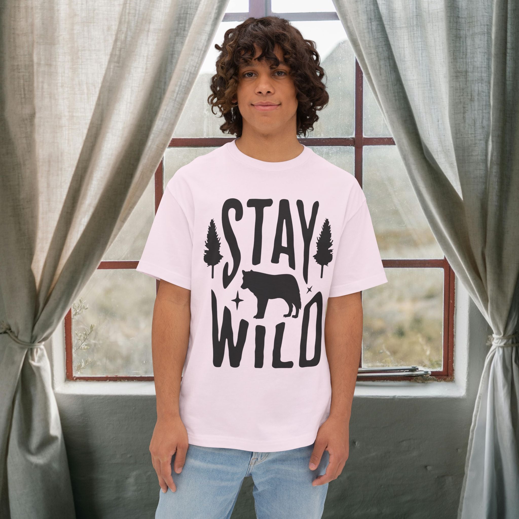 Unisex Oversized Boxy Tee - Stay Wild