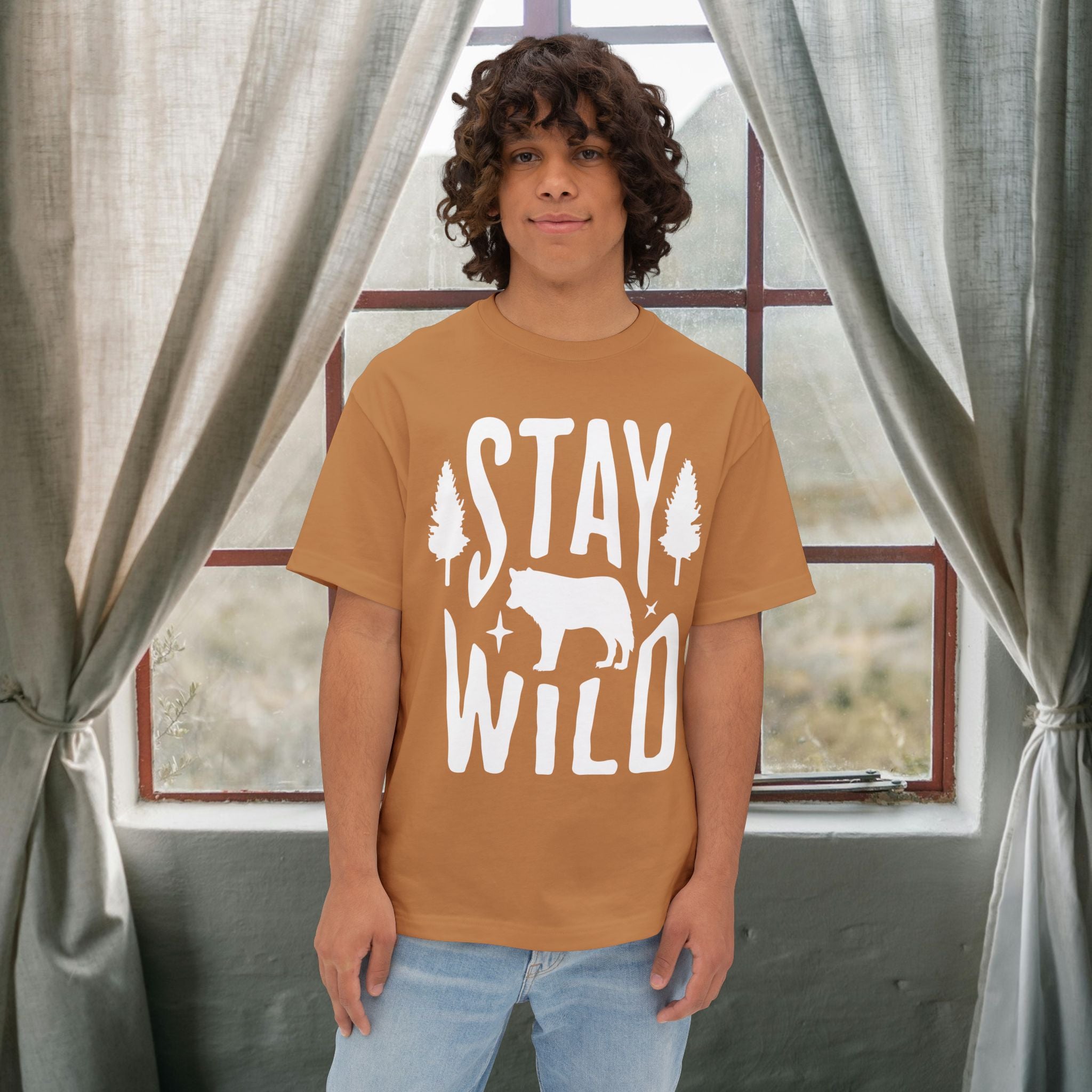 Unisex Oversized Boxy Tee - Stay Wild