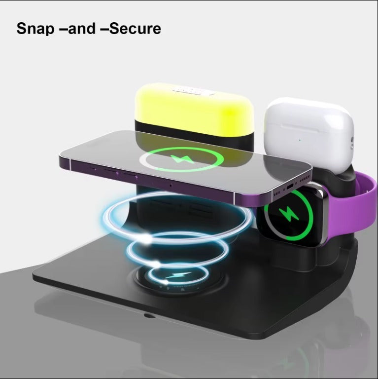 5 In 1 Multifunctional LED Charging Station